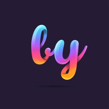 Harf logo Ly şablon iş afiş için