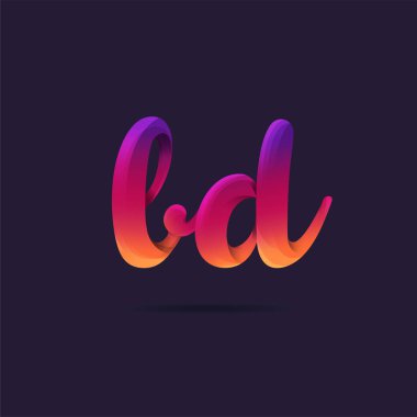 Harf logo Ld şablon iş afiş için