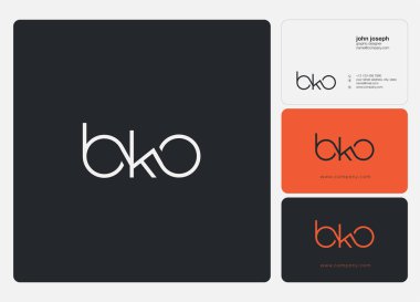 Harf logo Bko şablon iş afiş için