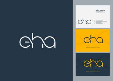 Harf logo Eha şablon iş afiş için