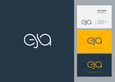 Harf logo Eja şablon iş afiş için