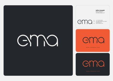 Harf logo Ema şablon iş afiş için