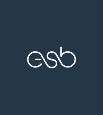 Harf logo Esb şablon iş afiş için
