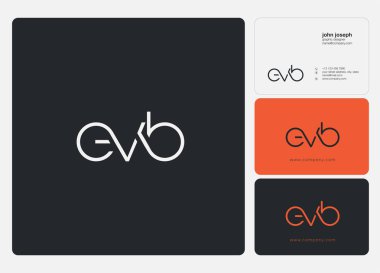 Harf logo Evb şablon iş afiş için
