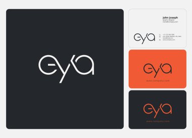 Harf logo Eya şablon iş afiş için