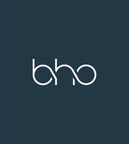 Lettere Logo Modello Bho Banner Aziendale — Vettoriale Stock
