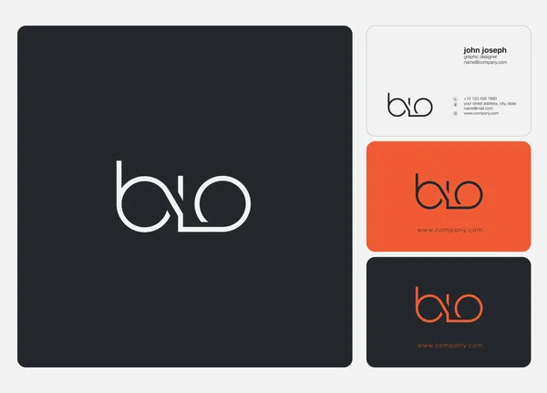 Cartas Logotipo Blo Modelo Para Banner Negócios — Vetor de Stock