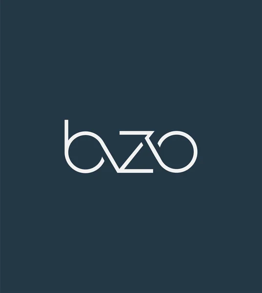 Harf Logo Bzo Şablon Afiş Için — Stok Vektör