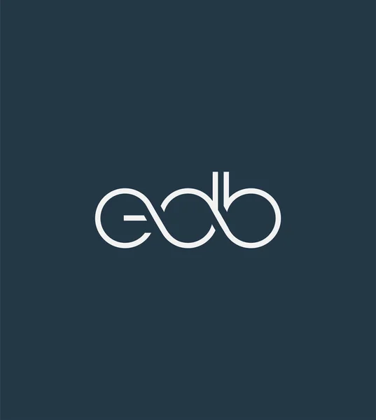 Dopisy Logo Edb Šablona Pro Podnikání Banner — Stockový vektor