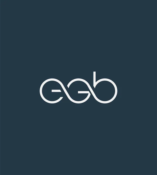Dopisy Logo Egb Šablona Pro Podnikání Banner — Stockový vektor