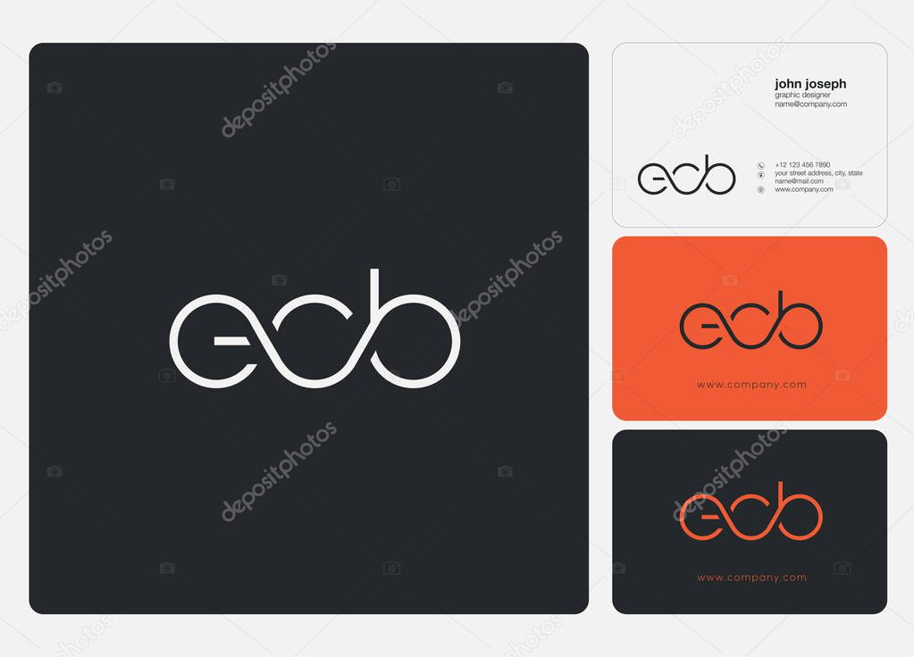 Letters logo Ecb template for business banner