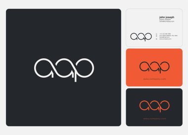 Harf logo Aap şablon iş afiş için