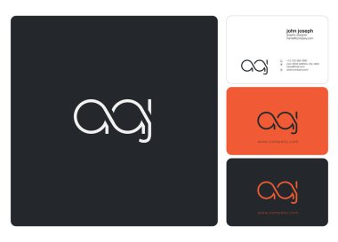 Harf logo Aaj şablon iş afiş için