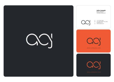 Harf logo Acj şablon iş afiş için