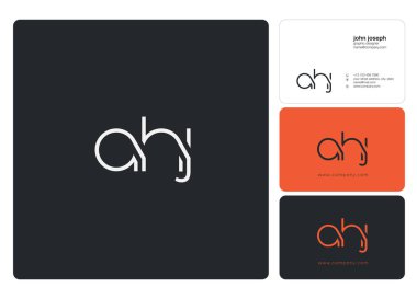 Harf logo Ahj şablon iş afiş için