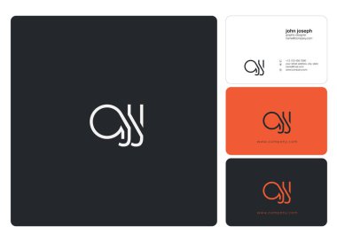 Harf logo Ojj şablon iş afiş için