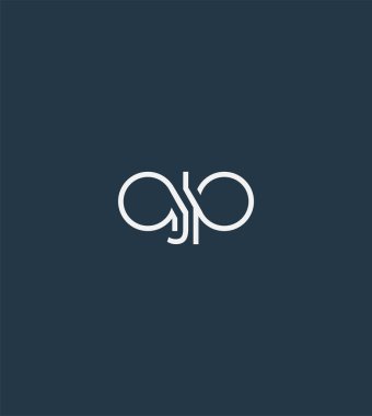 Harf logo Ojp şablon iş afiş için