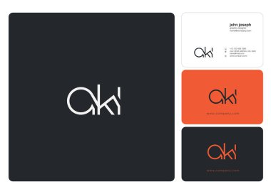 Harf logo Oki şablon iş afiş için