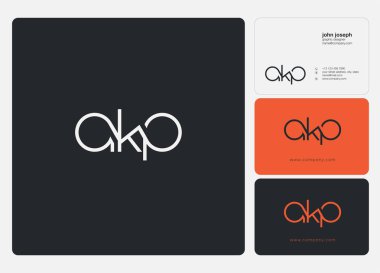 Harf logo Okp şablon iş afiş için