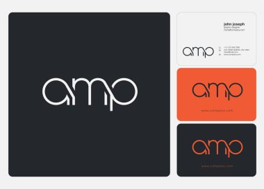 Harf logo Amp şablon iş afiş için