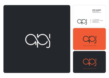 Harf logo Apj şablon iş afiş için