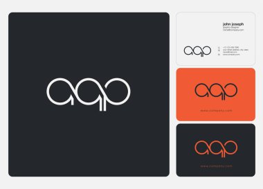 Harf logo Aqp şablon iş afiş için