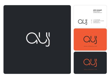 Harf logo Auj şablon iş afiş için