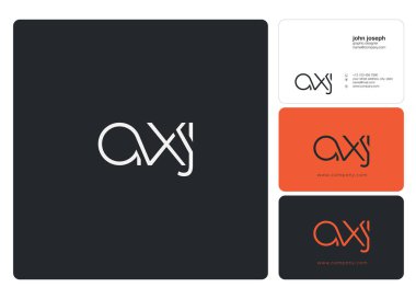 Harf logo Axj şablon iş afiş için