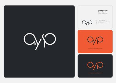 Harf logo Ayp şablon iş afiş için