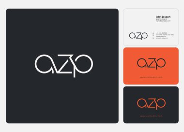 Harf logo Azp şablon iş afiş için