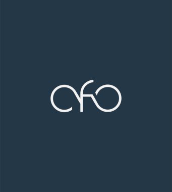 Harf logo Cfo şablon iş afiş için
