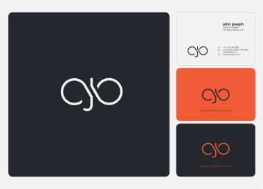 Harf logo Cjo şablon iş afiş için