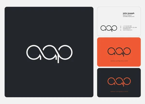 Bokstäver Logotyp Aap Mall För Business Banner — Stock vektor