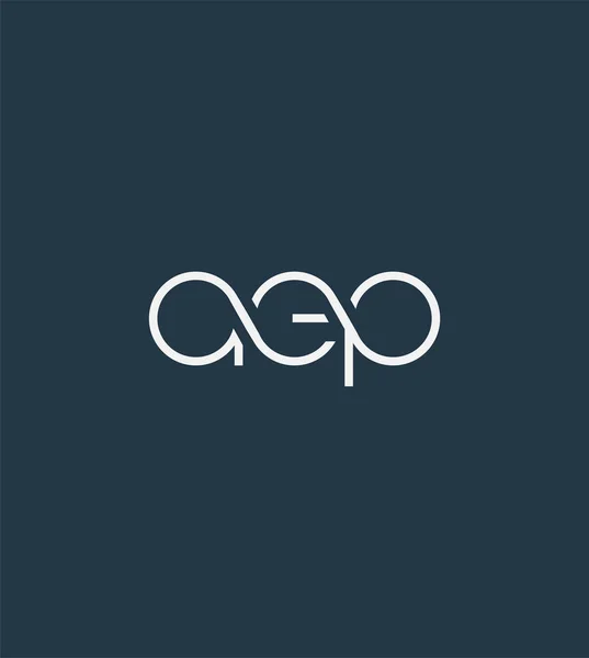 ビジネス バナーの文字ロゴ Aep テンプレート — ストックベクタ