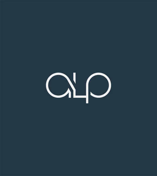 Letras Logo Alp Plantilla Para Banner Negocios — Vector de stock