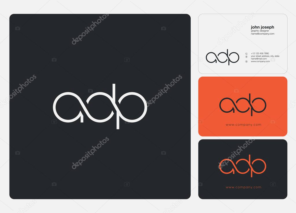 Letters logo Adp template for business banner