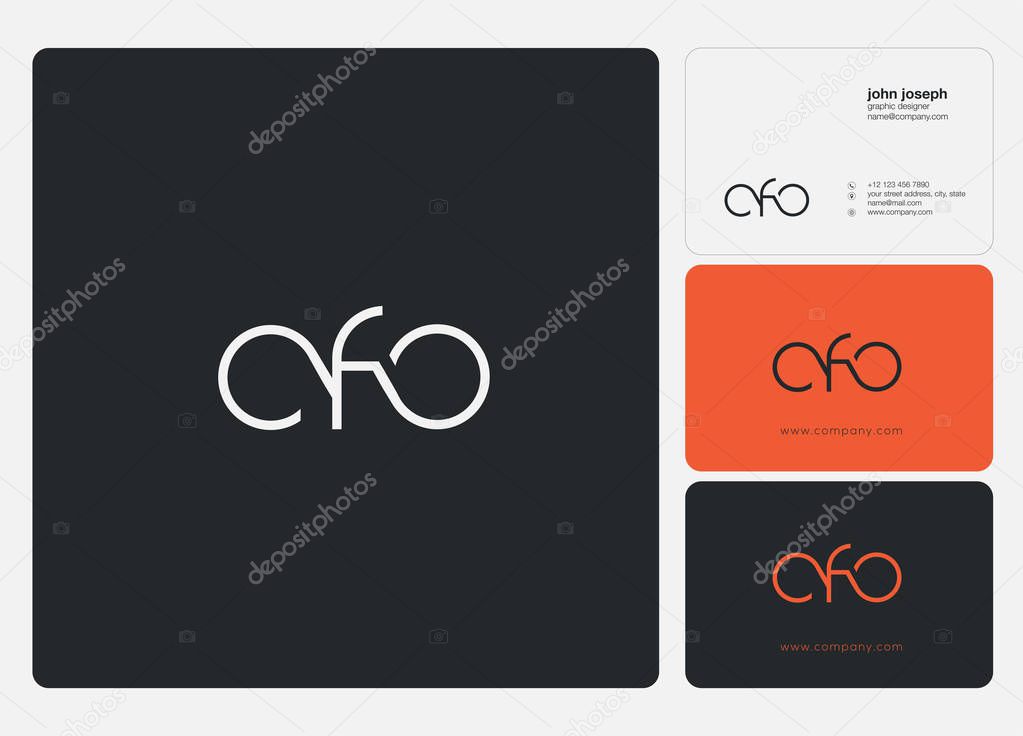 Letters logo Cfo template for business banner