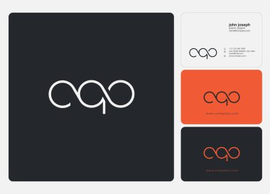 Harf logo Cqo şablon iş afiş için