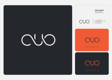 Harf logo Cuo şablon iş afiş için