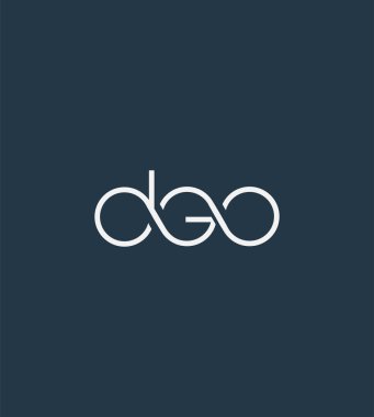 Harf logo Dgo şablon iş afiş için