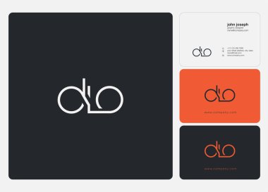 Harf logo Dlo şablon iş afiş için