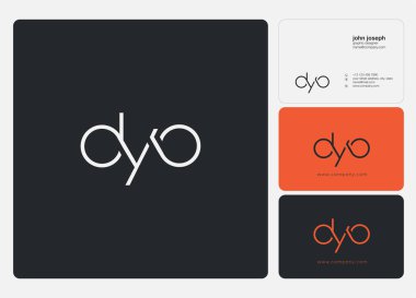 Harf logo Dyo şablon iş afiş için