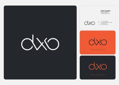Harf logo Dxo şablon iş afiş için
