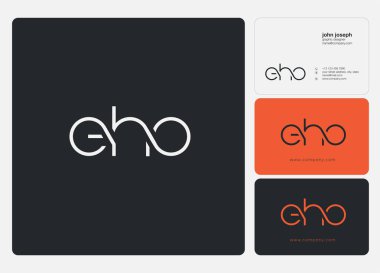 Harf logo Eho şablon iş afiş için