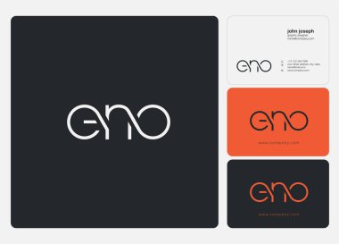 Harf logo Eno şablon iş afiş için