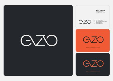 Harf logo Ezo şablon iş afiş için
