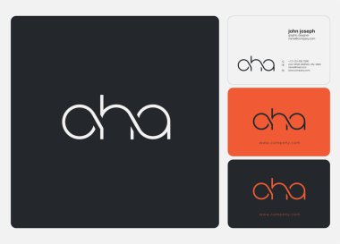 Harf logo Oha şablon iş afiş için