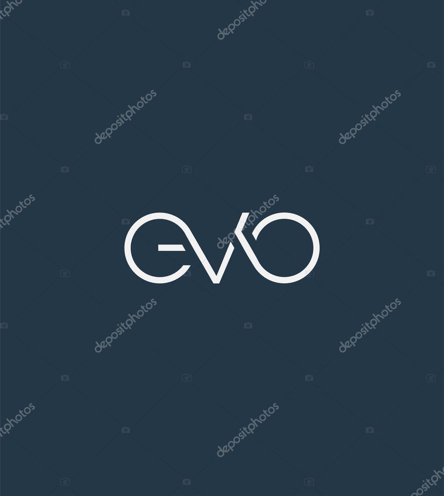 Letters logo Evo template for business banner
