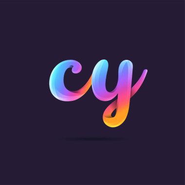 Harf logo Cy şablon iş afiş için