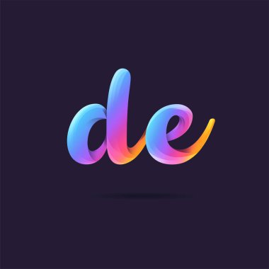 Harf logo De Şablon iş afiş için